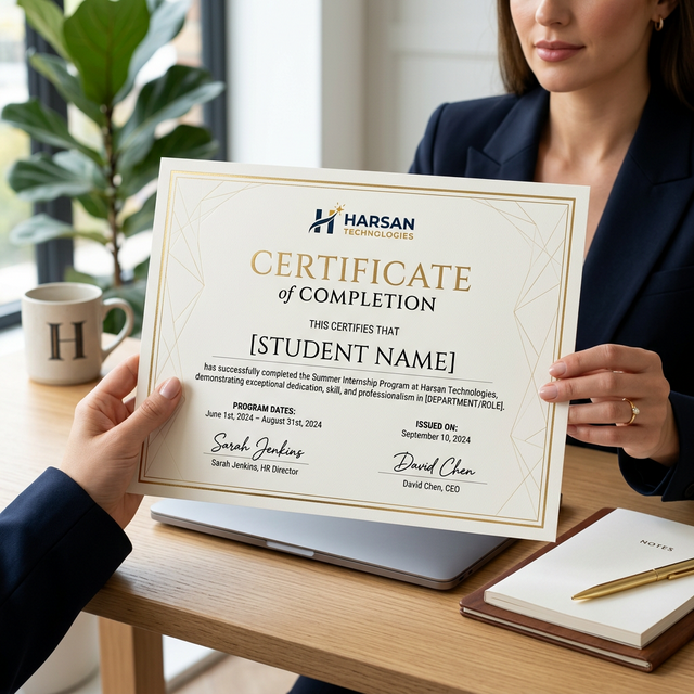 Internship Certificate Mockup